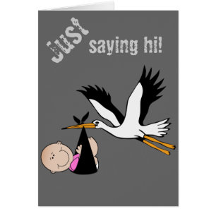 Baby Girl & Stork - Newborn