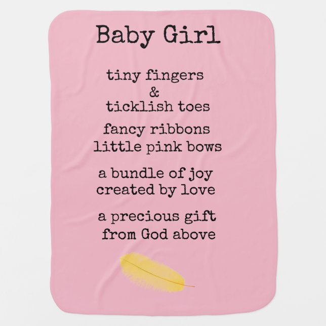 baby girl stroller blanket (Front)