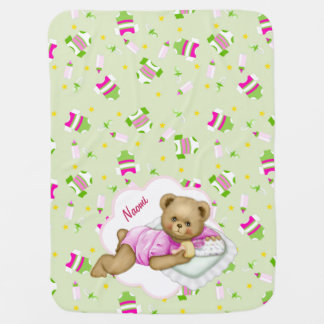 Baby Girl Teddy Bear Blanket