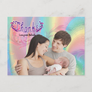 Baby Girl Thank You Photo Postcard