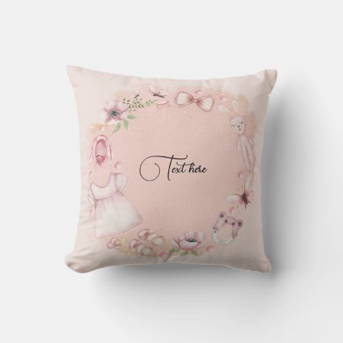 Baby girl throw pillow