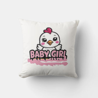 Baby girl  throw pillow