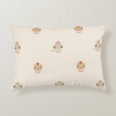 Baby Girl Tiger Faces Baby Pillow For Blanket