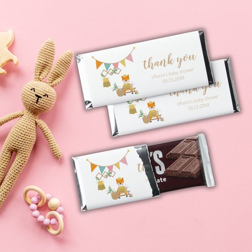 Baby Girl Toys Pastel Baby Shower Thank You Hershey Bar Favors