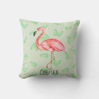 Baby Girl Tropical Pink Flamingo Name Nursery