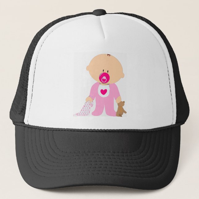 Baby Girl Trucker Hat (Front)