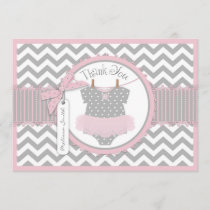 Baby Girl Tutu Chevron Print Thank You