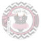 Baby Girl Tutu Chevron Print Thank You Label