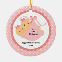 twin baby ornaments