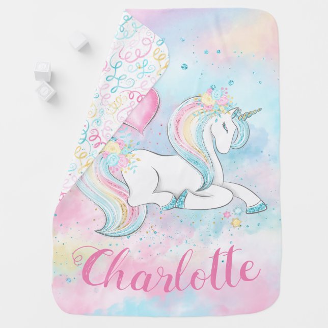 Baby Girl Unicorn Blanket (In Situ)