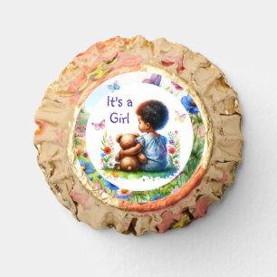 Baby Girl with Teddy Bear Baby Shower It's a Girl Reese's Peanut Butter Cups