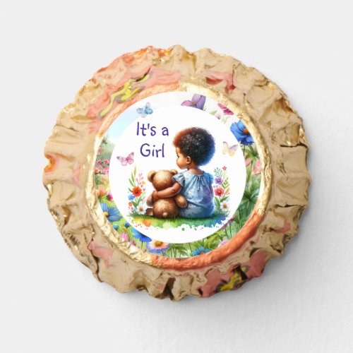 Baby Girl with Teddy Bear Baby Shower Its a Girl Reeses Peanut Butter Cups