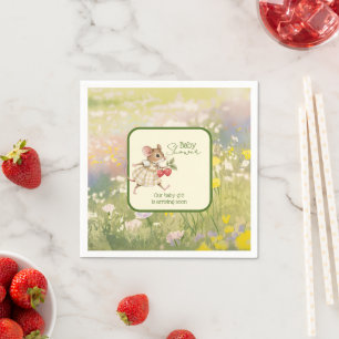 Baby Girl Woodland Animal Shower Napkins