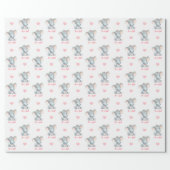 Baby Girl Wrapping Paper Pink Elephant It's A Girl (Flat)