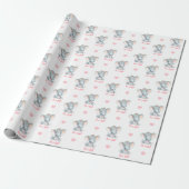 Baby Girl Wrapping Paper Pink Elephant It's A Girl (Unrolled)
