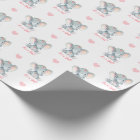 Baby Girl Wrapping Paper Pink Elephant It's A Girl
