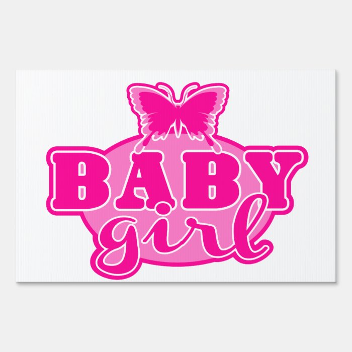 Baby Girl Yard Sign