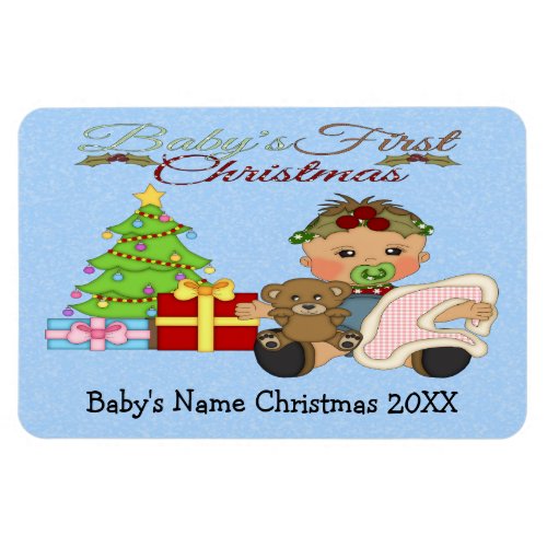 Baby Girls 1st Christmas Flex Magnets