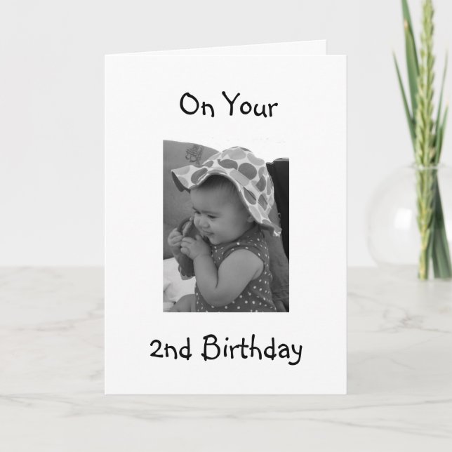 **BABY GIRL'S 2nd BIRTHDAY** CARD (Front)
