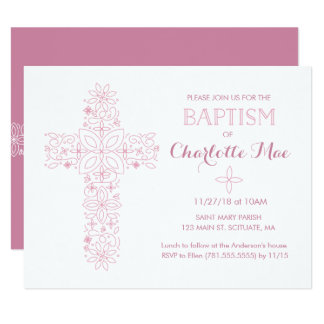 baby girl baptism invitations