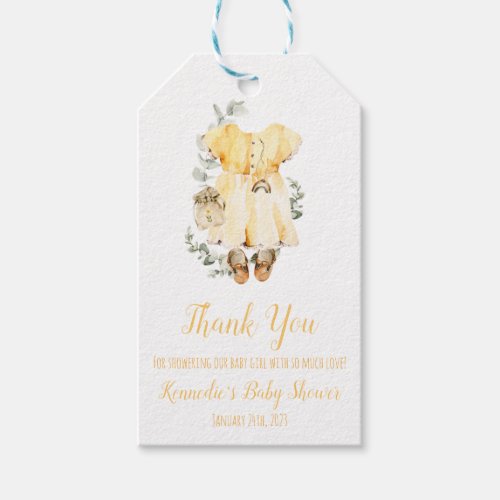Baby Girls Dress Layette Baby Shower Gift Tags