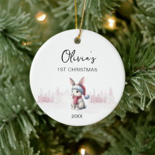 Baby Girl's First Christmas Ornament 2023 modern