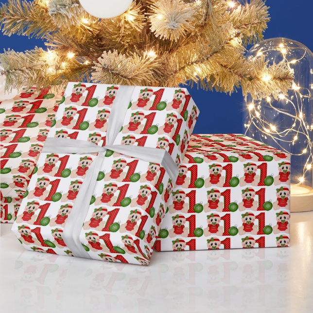 Baby Girls First Christmas wrapping paper (Holidays)