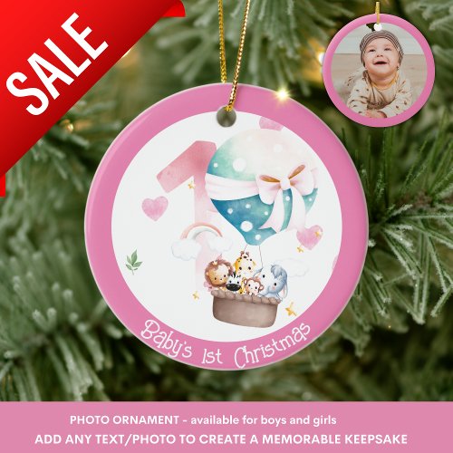 Baby Girls First Photo Christmas Decoration Zoo 