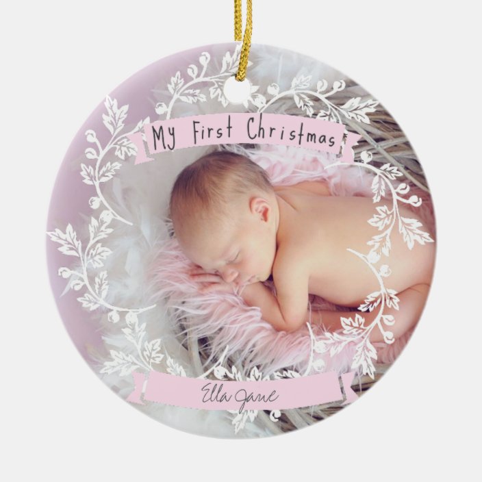 baby girl first christmas ornament