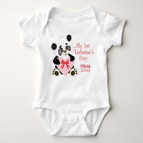 Baby Girls First Valentines Day Baby Bodysuit