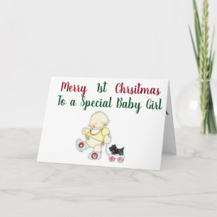 *** BABY GIRL'S*** HAVE ***1st CHRISTMAS*** Holiday Card