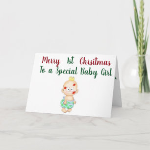 *** BABY GIRL'S*** HAVE ***1st CHRISTMAS*** Holiday Card