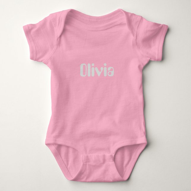 Baby Girls Pink Bodysuit (Front)