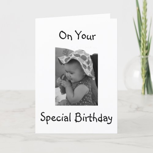 BABY GIRLS SPECIAL BIRTHDAY CARD