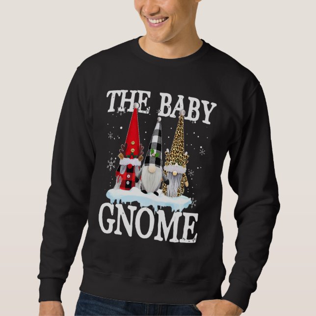 Baby Gnome Buffalo Plaid Matching Family Christmas Sweatshirt (Front)