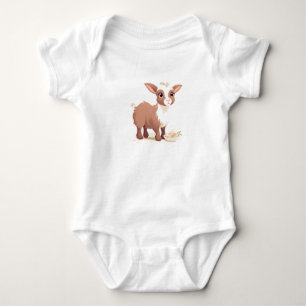 Baby Goat, Baby Kid, Baby Farm Animal  Bodysuit