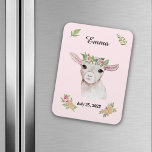 Baby Goat Birthday Reminder Magnet<br><div class="desc">Remembering one grandchild's birthday is easy,  but what if life has been generous and there are too many birthdays to remember? Problem solved with this magnet! Thanks to this cute baby goat,  you will never miss the important day of your precious little one.</div>