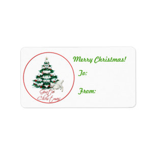 Baby Goat Christmas Gift Tag Sticker