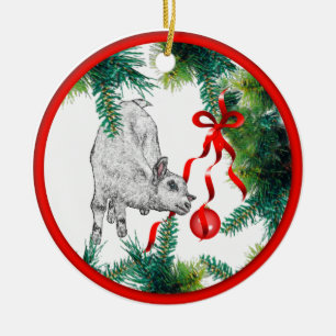 Baby Goat Christmas Ornament