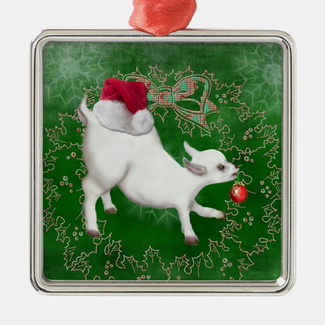 Baby Goat Cute Animal Ornament (Front)