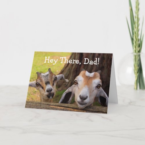 Baby Goat Fathers Day Holiday Card