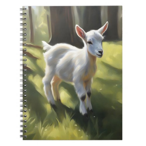 Baby Goat in Woods Notebook