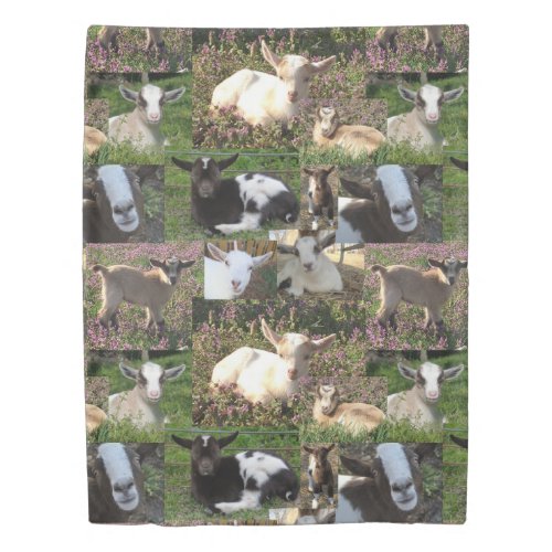 Baby Goat Kid Farm Barnyard Animals Farmhouse Art Duvet Cover