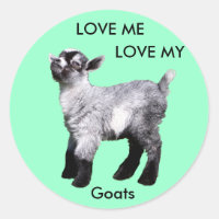 Baby Goat, Love Me  Love My Goats Stickers