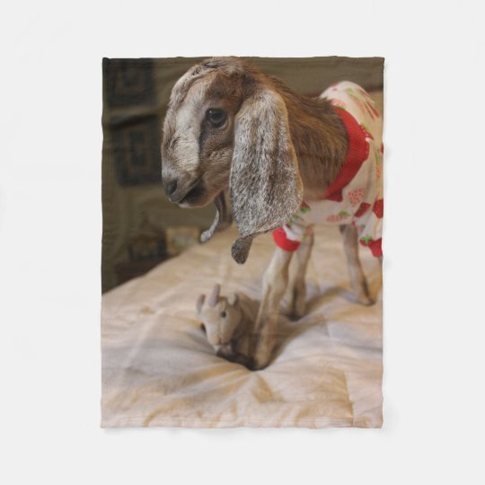 Baby Goat Pajama Party Fleece Blanket