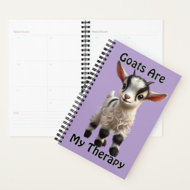 Baby Goat with Fluffy Fur and Bright Expression Planner (Display)