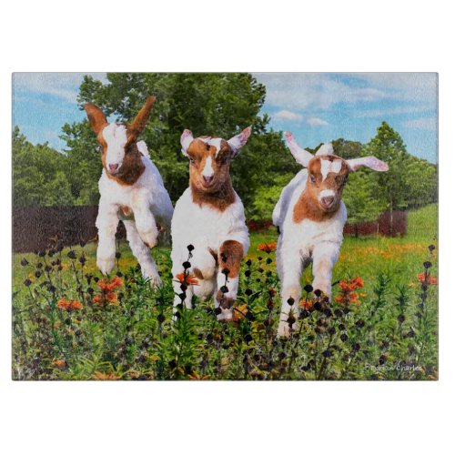 Baby Goats 15x11 Cutting Board