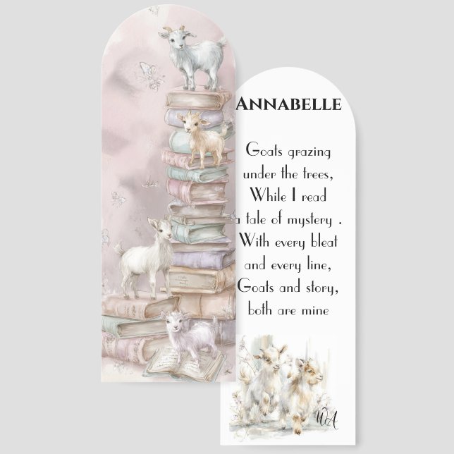 Baby Goats in the Library Bookmarks (Front & Back)
