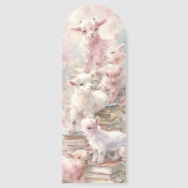 Baby Goats in the Library Bookmarks (Front)