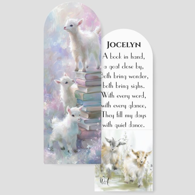 Baby Goats in the Library Bookmarks (Front & Back)